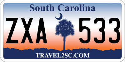 SC license plate ZXA533