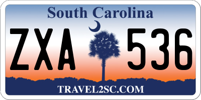 SC license plate ZXA536
