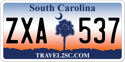 SC license plate ZXA537