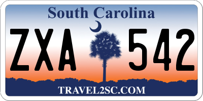SC license plate ZXA542