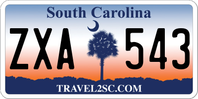 SC license plate ZXA543