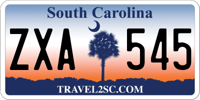 SC license plate ZXA545