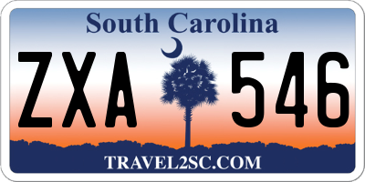 SC license plate ZXA546