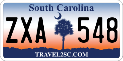 SC license plate ZXA548