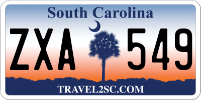 SC license plate ZXA549