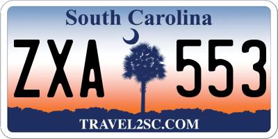 SC license plate ZXA553