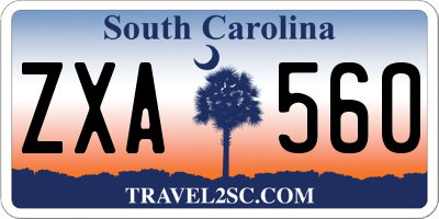 SC license plate ZXA560