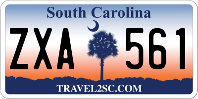 SC license plate ZXA561