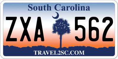 SC license plate ZXA562