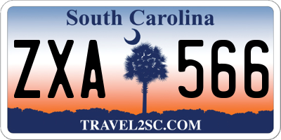SC license plate ZXA566