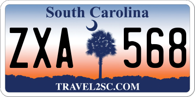 SC license plate ZXA568