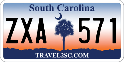 SC license plate ZXA571