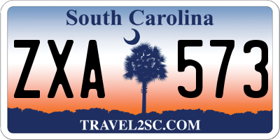 SC license plate ZXA573