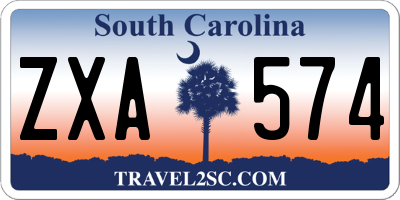 SC license plate ZXA574