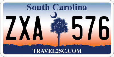 SC license plate ZXA576