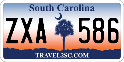 SC license plate ZXA586