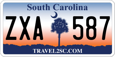 SC license plate ZXA587