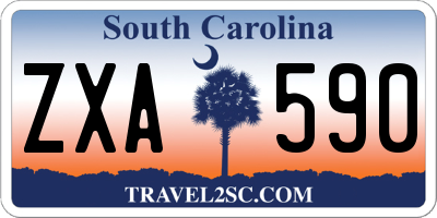 SC license plate ZXA590