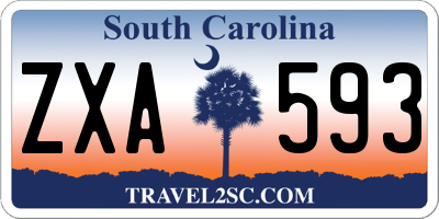 SC license plate ZXA593