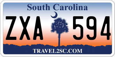 SC license plate ZXA594