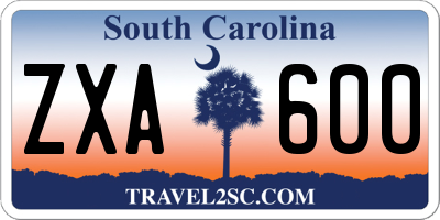 SC license plate ZXA600