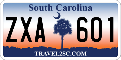 SC license plate ZXA601