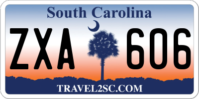 SC license plate ZXA606