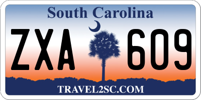 SC license plate ZXA609