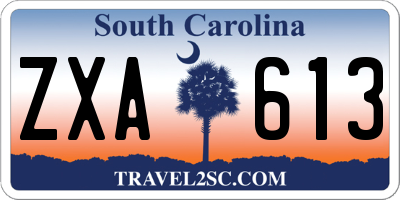 SC license plate ZXA613