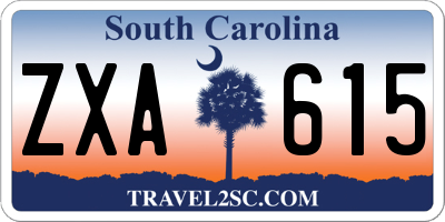 SC license plate ZXA615