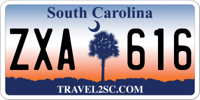 SC license plate ZXA616