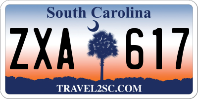 SC license plate ZXA617