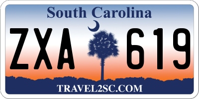 SC license plate ZXA619