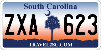 SC license plate ZXA623