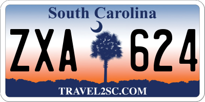 SC license plate ZXA624