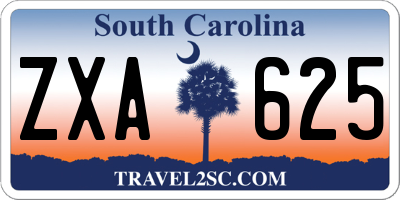 SC license plate ZXA625