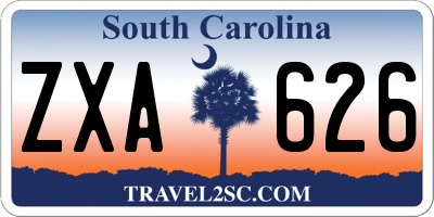 SC license plate ZXA626