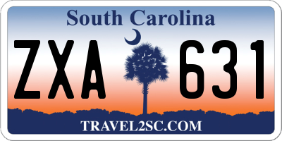 SC license plate ZXA631