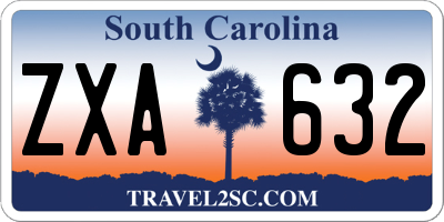 SC license plate ZXA632