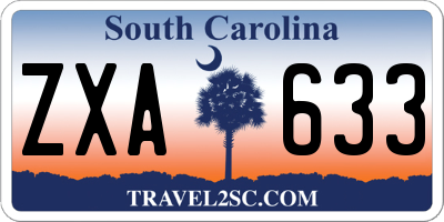 SC license plate ZXA633