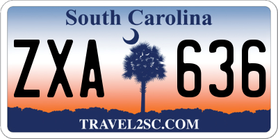 SC license plate ZXA636