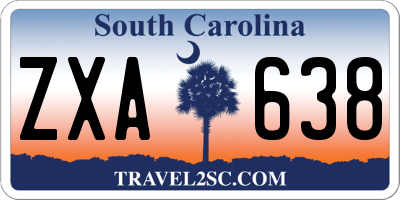 SC license plate ZXA638