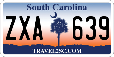 SC license plate ZXA639