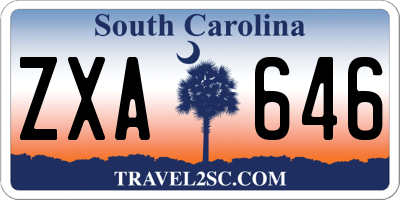 SC license plate ZXA646