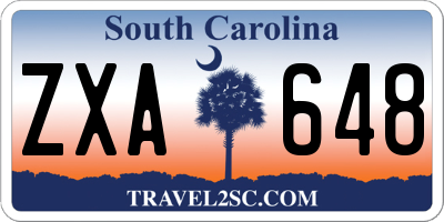 SC license plate ZXA648