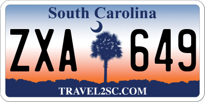 SC license plate ZXA649