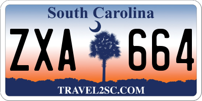 SC license plate ZXA664