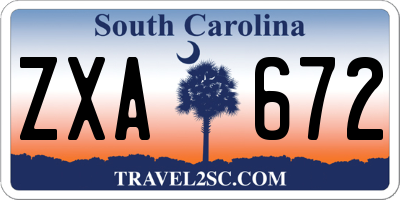 SC license plate ZXA672