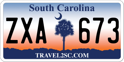 SC license plate ZXA673