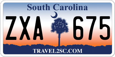 SC license plate ZXA675